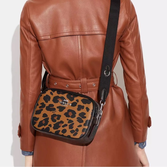 COACH Crossbody Purse Leopard Print Bag - Picture 4 of 9